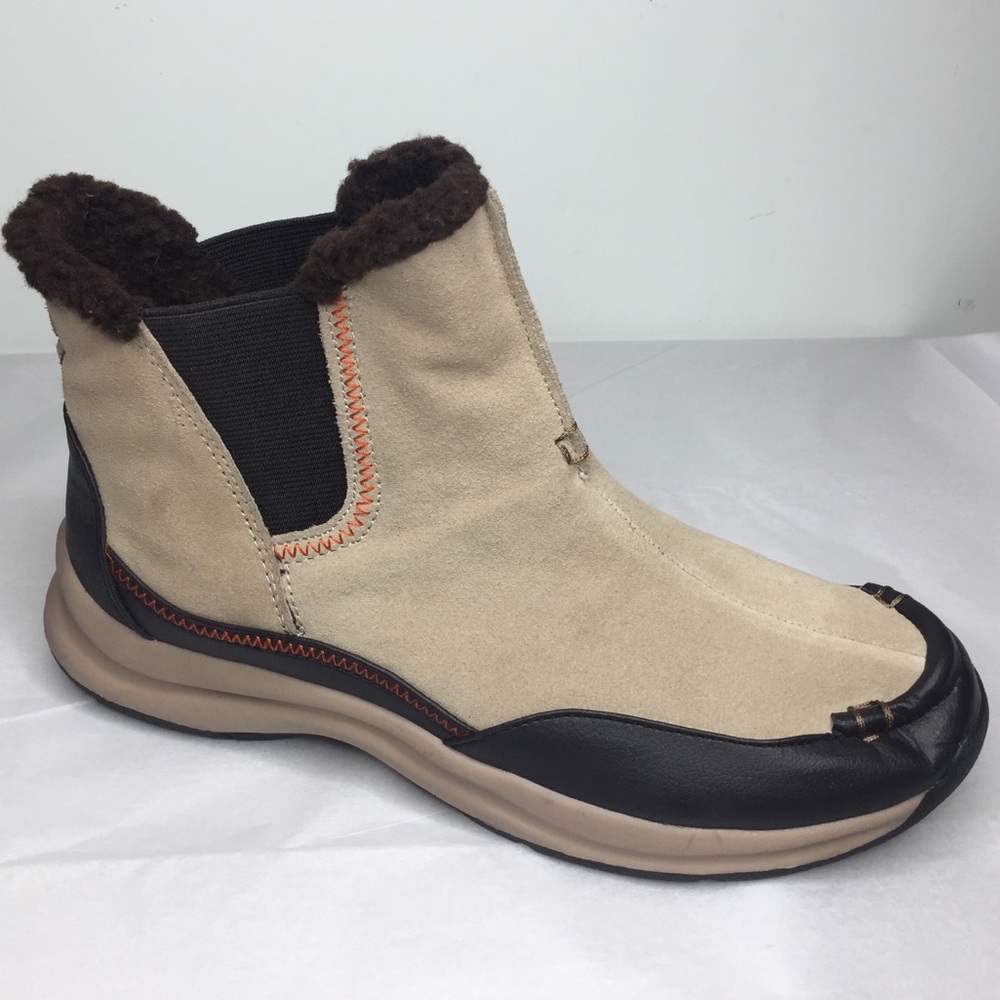 Lands' End Women’s Tan Suede Ankle Boots